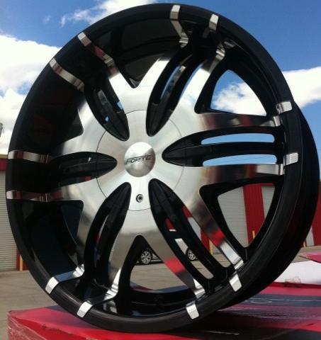 22" black forte 40 wheels & tires 5x120 bmw 745 750