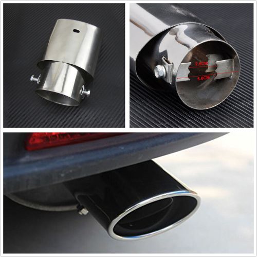 Car suv  truck exhaust tail throat tip pipe chrome silver trim tips muffler pipe