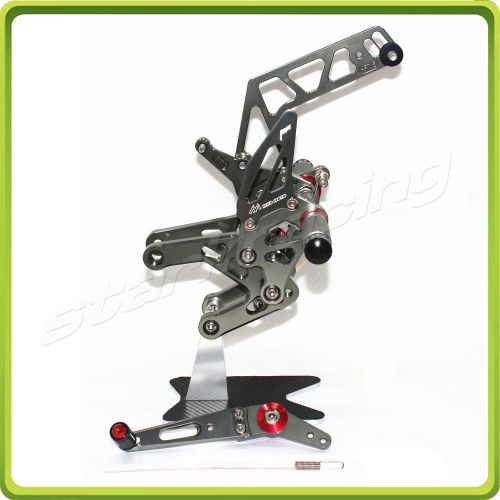 For yamaha yzf-r1 2015 cnc adjustable rearset rear set foot pegs yzf r1 15 grey