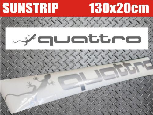 Quattro sunstrip vinyl decal stickers windshield eyebrow 8&#034; x 51&#034; 20x130cm