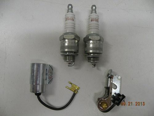 Tune up kit spark plugs points condenser harley fl fx 1970 - 1974 part #32353-77