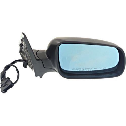 Fits 99-07 golf, 99-05 jetta right pass mirror power black w/heat blue glass