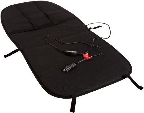 Amazonbasics 12 volt black heated seat cushion with 3 way temperature controller