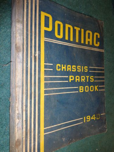 1933-1940 pontiac &amp; oakland chassis parts catalog / original book 39 36 35 34