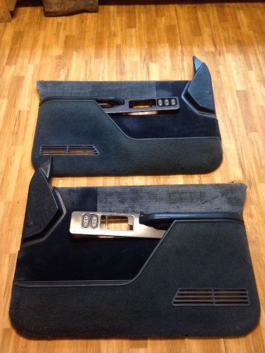 88-94 chevrolet silverado gmc sierra pair of door panels blue oem power rare!