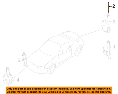 Mazda oem 01-05 miata-antenna mast b05a66a30