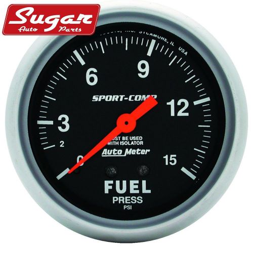 Auto meter 3413 sport-comp; mechanical fuel pressure gauge