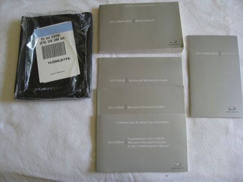 2015 infiniti qx50 suv owners owner&#039;s manual set w/case &amp; quick ref (q) - new