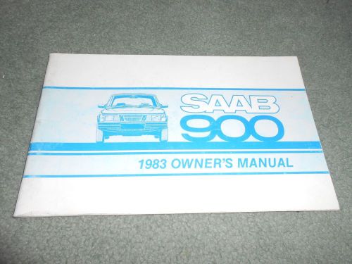 1983 saab 900 orig. owner&#039;s manual, all u.s. models, excellent condition!