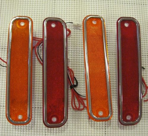 1973-1980 chevrolet /gmc truck led front amber &amp; rear red  side parking lights