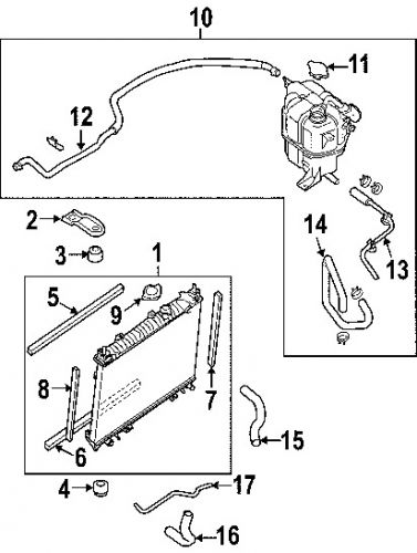 Nissan 21710ea01a genuine oem reservoir assy