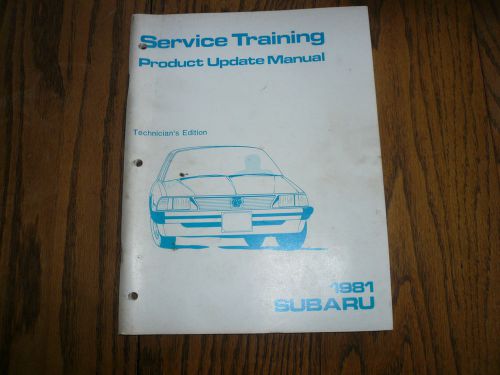 1981 subaru product update manual - service training