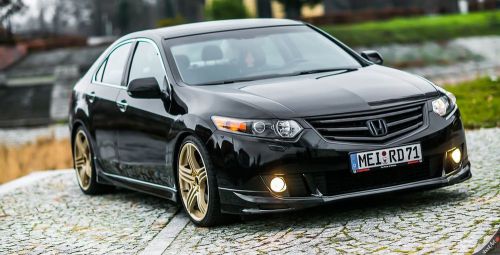 Honda accord 8 / acura tsx cu2 type-s look front bumper spoiler / lip new !