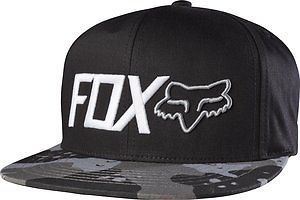 Fox racing hazzard mens snapback hat graphite/gray/camo/black os