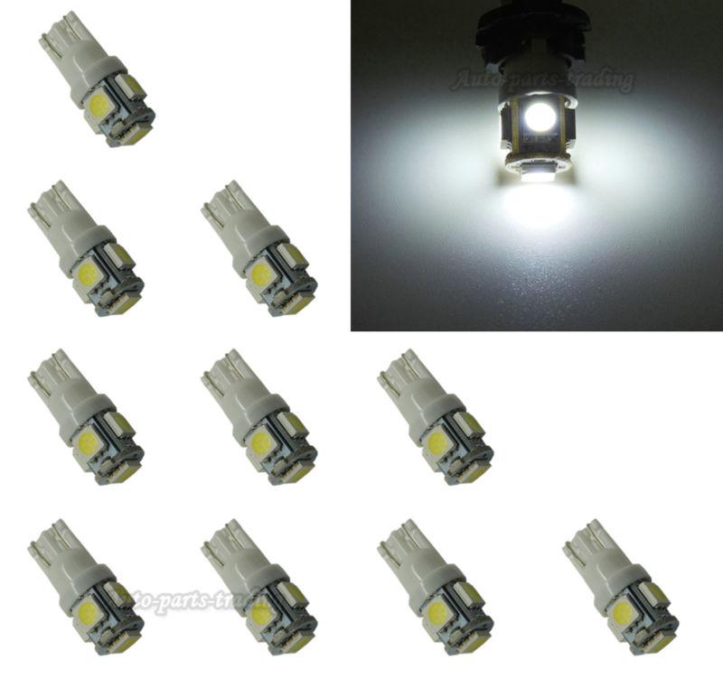 10x hid white t10 5smd 5050 light bulb lamp 168 194 for car led wholesale bulk d