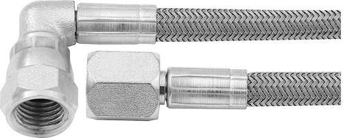 Allstar performance 21 in 4 an braided brake hose 5 pc p/n 46402-21-5