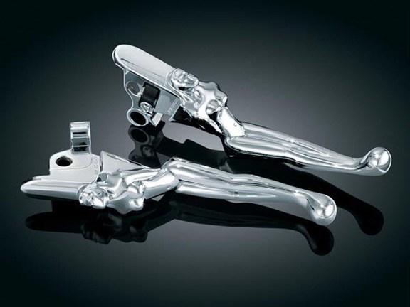 Kuryakyn 1055 silhouette levers chrome for harley flht flhr flhx fltr 2008-2012