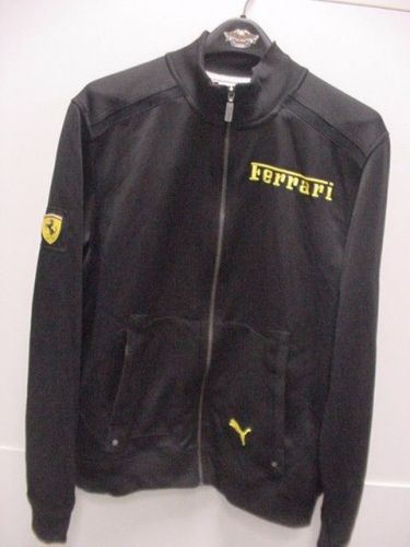 *ferrari/puma*black high neck*front zip*track jacket *brand new *men&#039;s large