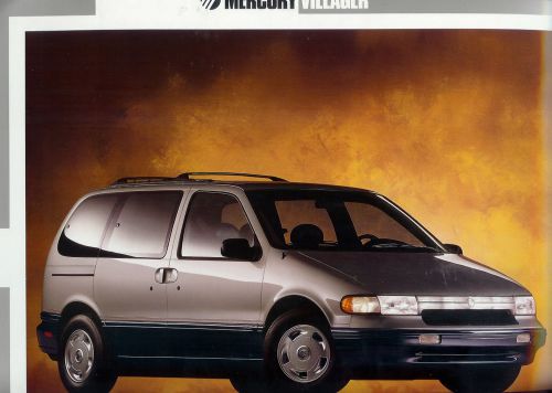 1992 mercury villager  sales brochure  large!