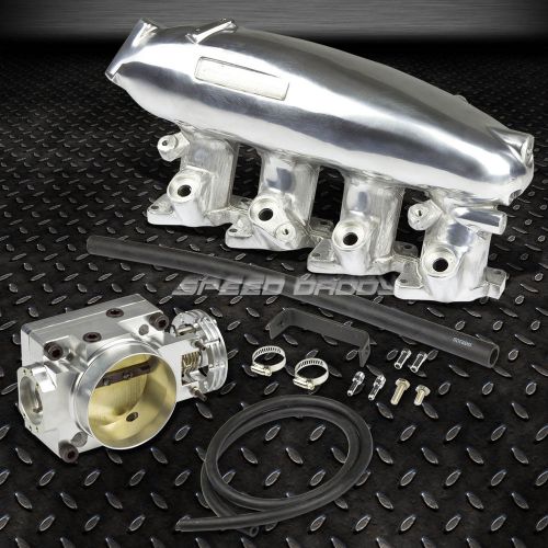 For 89-94 240sx s13 silvia sr20 turbo intake manifold+70mm silver throttle body