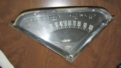 1955-59 chevy truck speedometer/gage cluster - used / decent