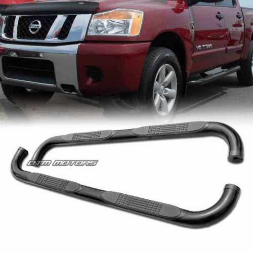 Black stainless steel nerf side step bar for 06-10 nissan frontier extended cab