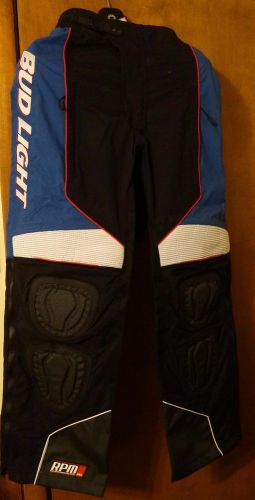 Ski-doo warnert racing bud light sno-x shell pants new with tags mens small