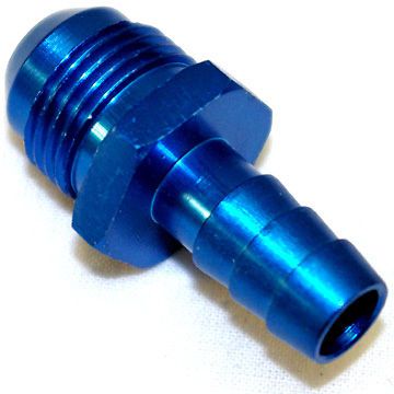 An to barbed fitting adaptor, -10 an to 8mm blue