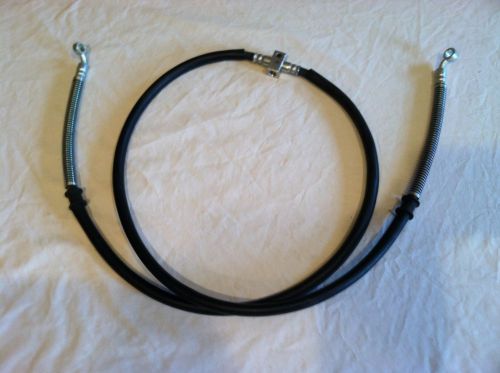 74&#034; flex brake line crossover disc brake hose with banjo fittings &amp; tee block