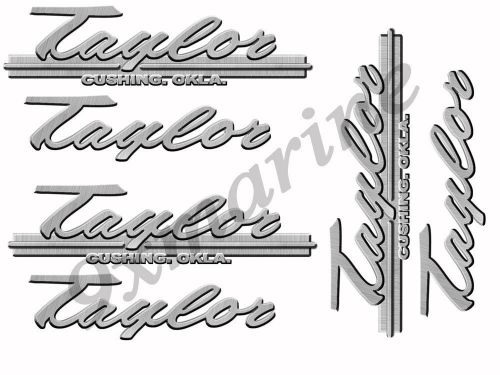 Taylor boats name plate set. remastered decal sticker