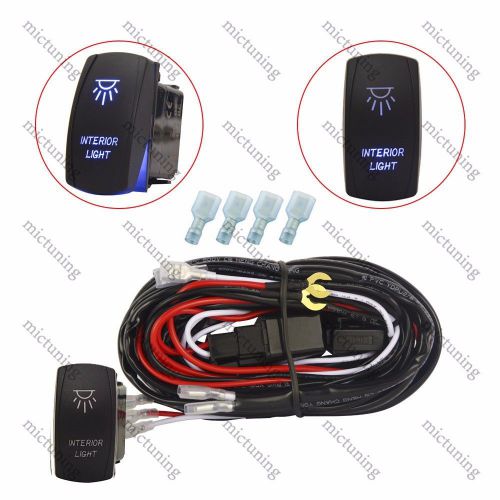 Wiring harness relay interior light laser rocker switch on/off for atv jeep car