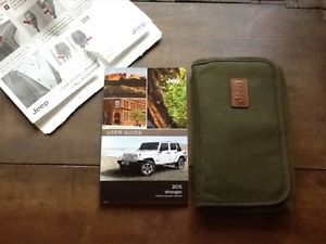 2015 jeep wrangler unlimited owners manual user guide with dark green case