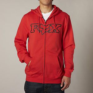 Fox racing legacy mens fheadx zip up hoody flame red