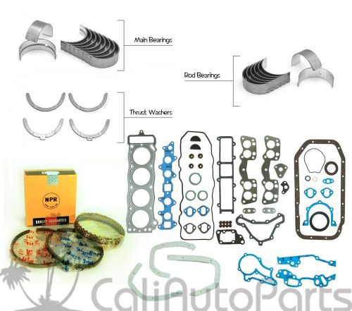 75-80 toyota celica corona pickup 2.2l 20r full set + rings + main rod bearings