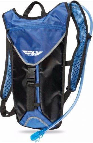 Fly racing hydration pack hydro water drink system reflective 70 oz bladder blue