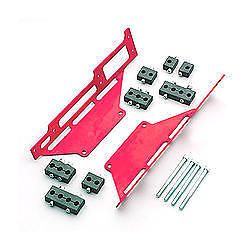 R and m red sbc center bolt valve covers spark plug wire loom  p/n 1120r