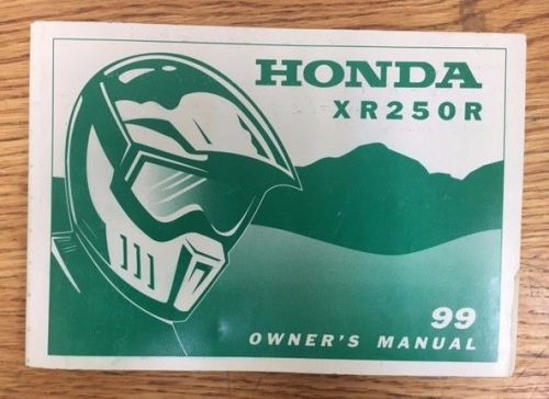 Honda 1999 xr250r owner&#039;s manual