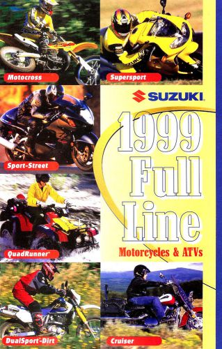 1999 suzuki motorcycle &amp; atv brochure -gsx-intruder-katana-rm-quadrunner