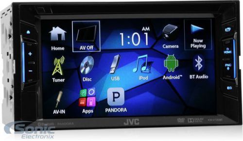 Jvc kw-v120bt double din bluetooth dvd car stereo receiver w/ 6.2&#034; screen
