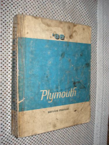 1968 plymouth shop manual original service book cuda valiant