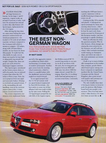 2006 alfa romeo 159 q4 sportwagon classic article a16-b