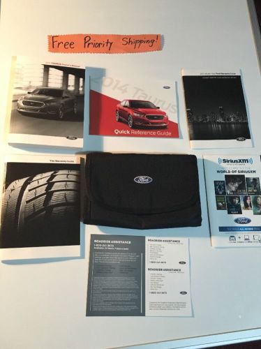 2014 ford taurus owners manual w/case! #0155 free priority shipping!