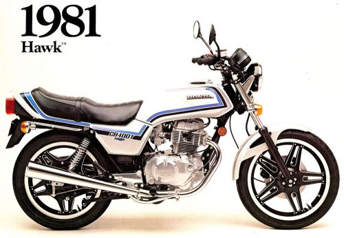 1981 honda cb400t hawk 400 motorcycle brochure -cb 400 t-honda-cb400 hawk