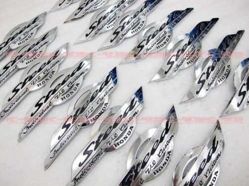 Chrome gas tank emblem badge for honda shadow 400 600 steed vt vlx promotionm8#7