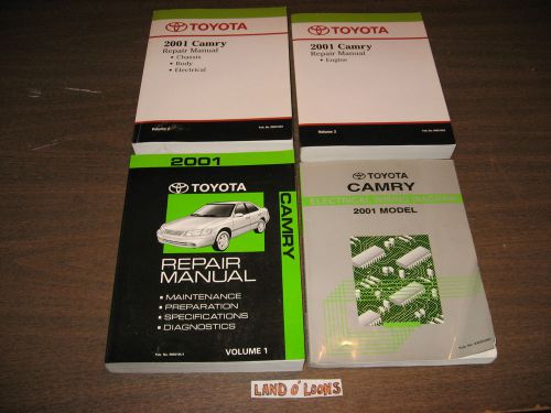 2001 toyota camry shop/service manual set/4 w/wiring diagrams verynicecondfair$