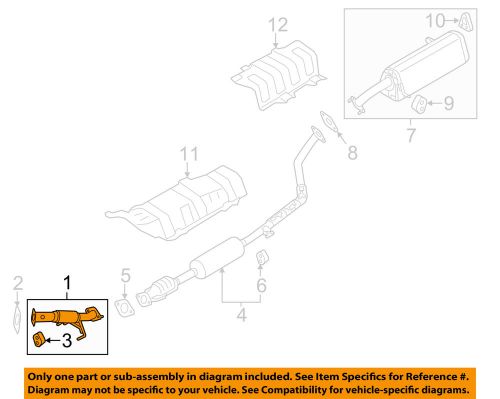 Kia oem 12-13 soul 2.0l-l4 exhaust system-front pipe 286102k500