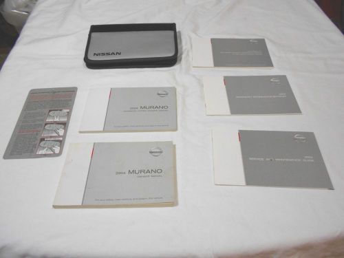 2004 nissan murano owner manual 6/pc.set+navigation&amp; nissan premium factory case