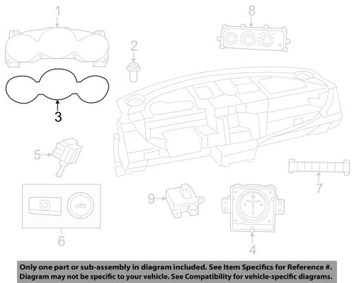 Chrysler oem cluster switches-cluster lens 68059179aa