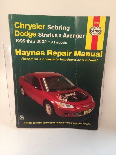 1995 thur 2002 chrysler sebring dodge stratus &amp; avenger haynes repair manual