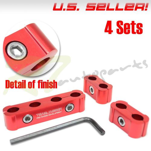 Fits chrysler cars! 12pc ignition spark plug wire separators billet anodize red